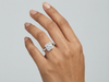 Round Brilliant Diamond Halo Engagement Ring | Baguette & Pavé Diamond Setting