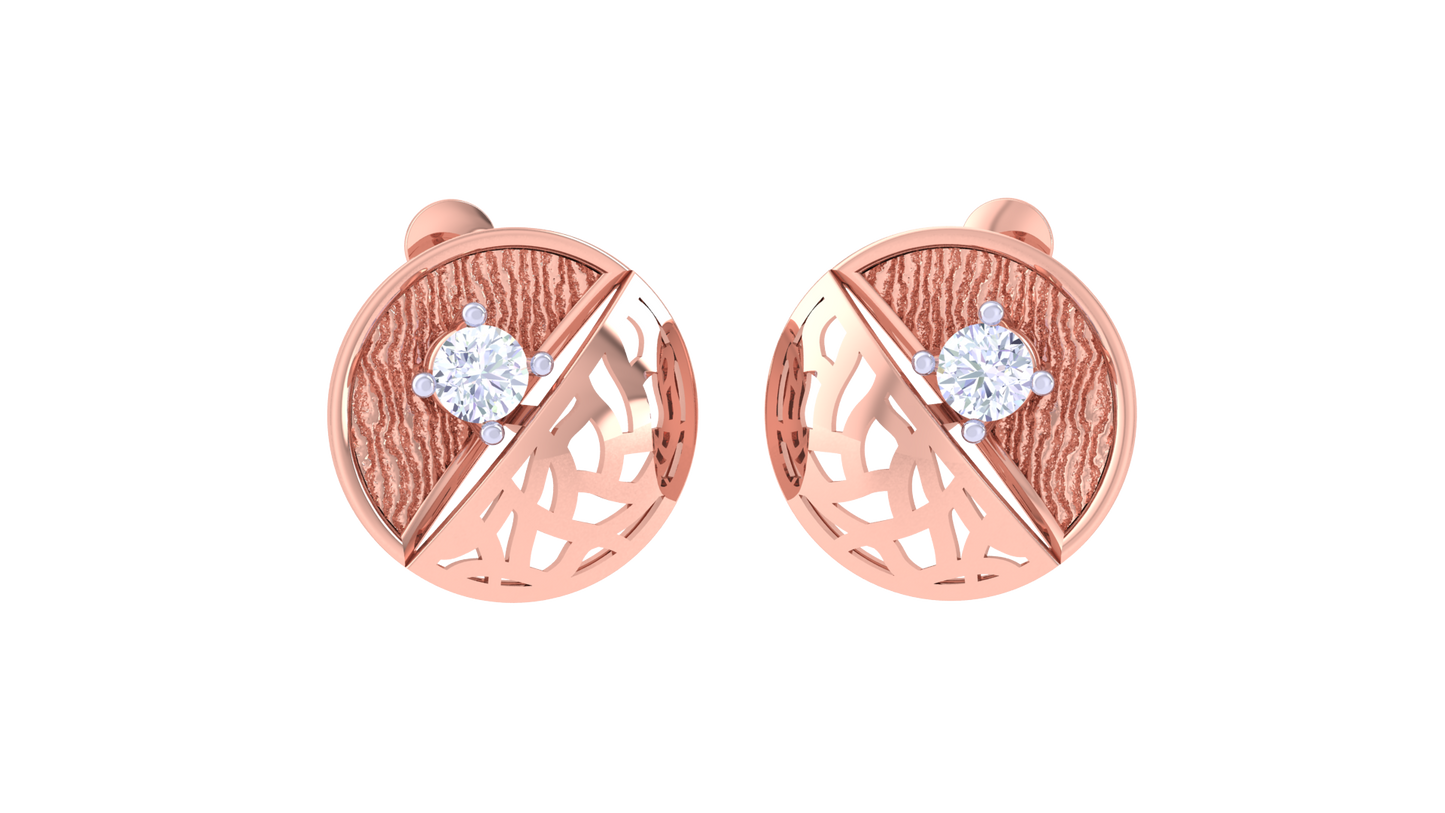 round brilliant twilight's grace double solitaire diamond studs | women's setting