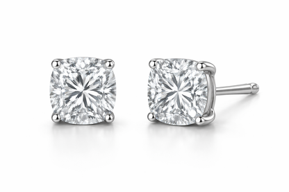 Round Diamond Stud Earrings | Four-Prong Basket Setting