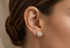Round Diamond Stud Earrings | Four-Prong Martini Setting