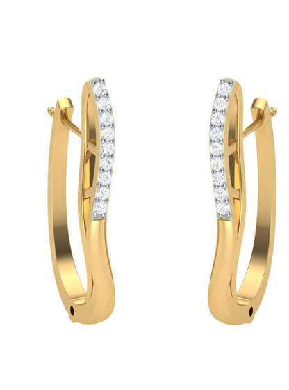Round Cut Diamond Hoop Earrings | Classic Everyday Sparkle