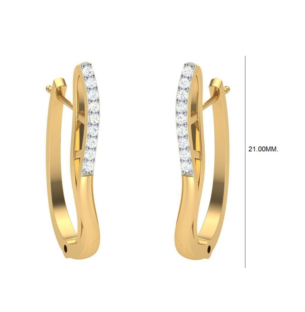 round cut diamond hoop earrings | classic everyday sparkle