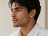 Men’s Square Diamond Cluster Stud Earrings | Multi Stone Grid Design