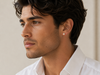 Men’s Round Diamond Stud Earrings | Modern Bar Set Solitaire Design