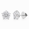 Round Cut Diamond Women's Stud Earrings | 1 CT Five Prong Solitaire Design