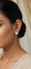 Sculpted Petal Diamond Stud Earrings | Prong-Set Layered Floral Design