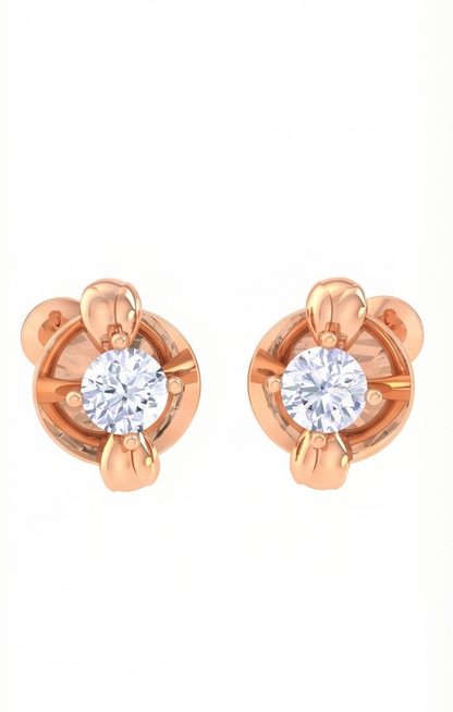 Classic Solitaire Diamond Stud Earrings | Four-Prong Minimal Setting