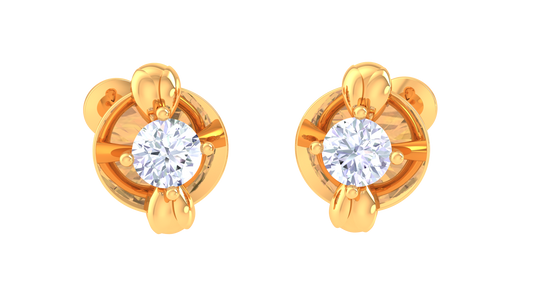 Classic Solitaire Diamond Stud Earrings | Four-Prong Minimal Setting