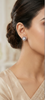 Interlocking Loop Diamond Stud Earrings | Sculpted Prong-Set Open Design
