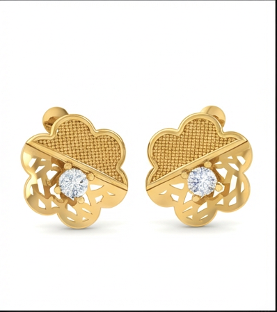 Round Brilliant Enchanted Double Solitaire Diamond Stud Earrings | Elegant Women's Setting