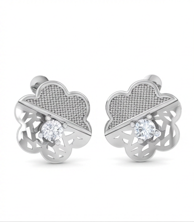 Round Brilliant Enchanted Double Solitaire Diamond Stud Earrings | Elegant Women's Setting