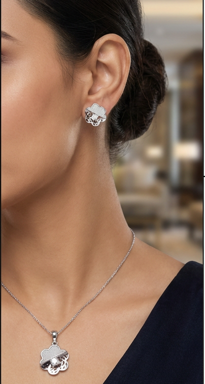 round brilliant enchanted double solitaire diamond stud earrings | elegant women's setting
