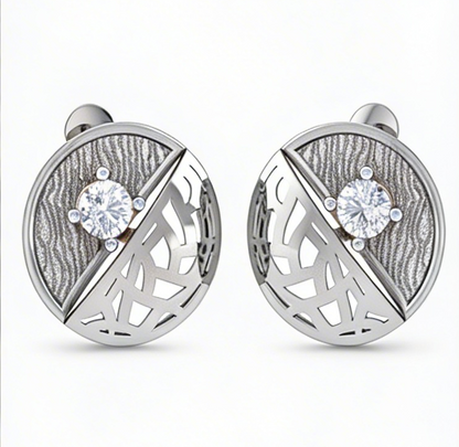 Round Brilliant Twilight's Grace Double Solitaire Diamond Studs | Women's Setting