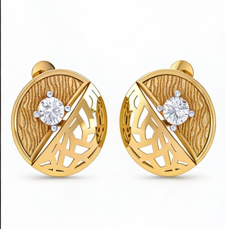 round brilliant twilight's grace double solitaire diamond studs | women's setting