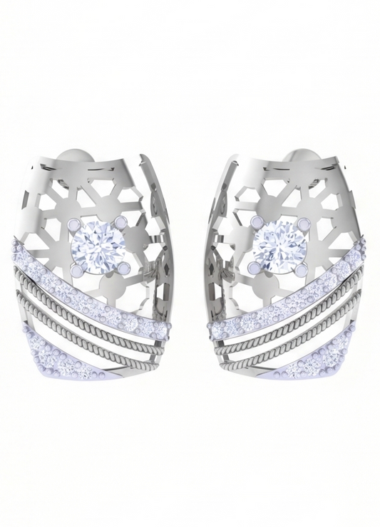 Round Brilliant Dazzling Diamond Stud Earrings for Women | Exquisite Elegant Setting