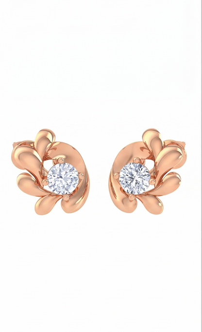 Round Brilliant Diamond Stud Earrings for Women | Elegant Stardust Symphony Setting