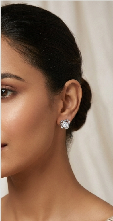 Round Brilliant Splendid Solitaire Diamond Stud Earrings | Timeless Elegant Women's Setting