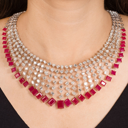 Scarlet Link Diamond Necklace Set