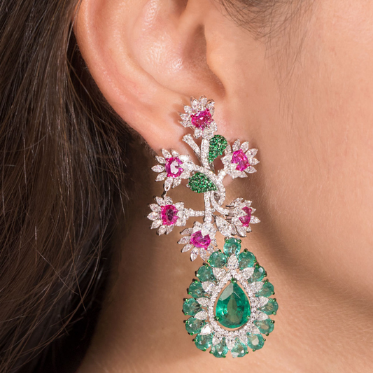 Blossom Vine Diamond Necklace Set