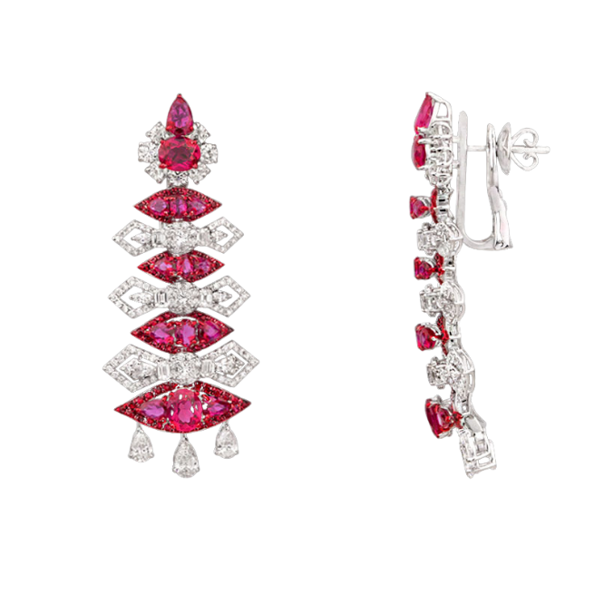 radiant geometry diamond choker set