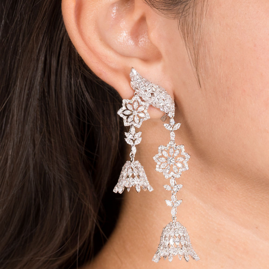 Floral Radiance Diamond Necklace Set
