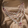 Scarlet Cascade Layered Diamond Necklace Set