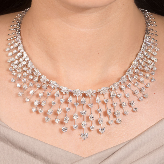 Celestial Fringe Diamond Necklace Set