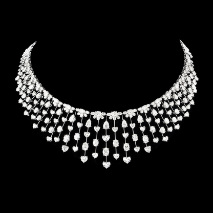 Celestial Fringe Diamond Necklace Set