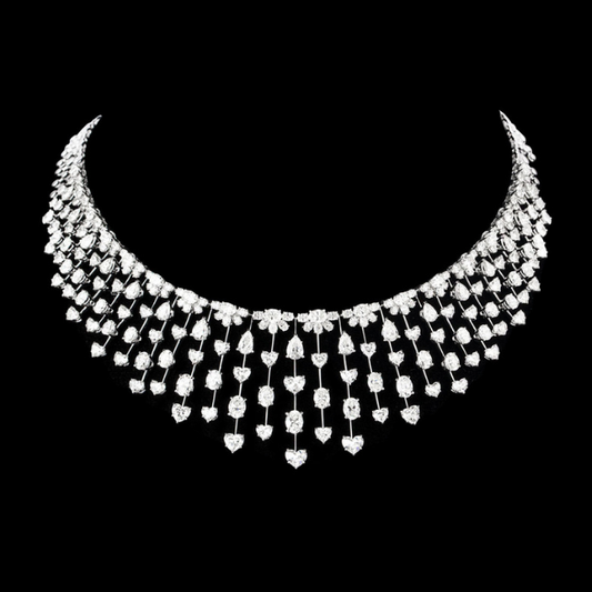 Celestial Fringe Diamond Necklace Set