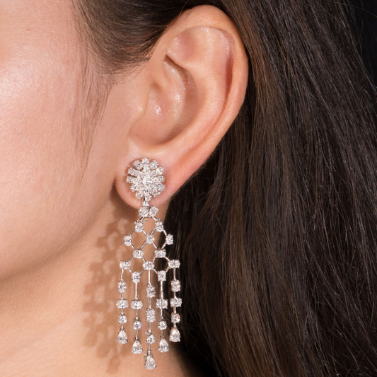 Celestial Fringe Diamond Necklace Set