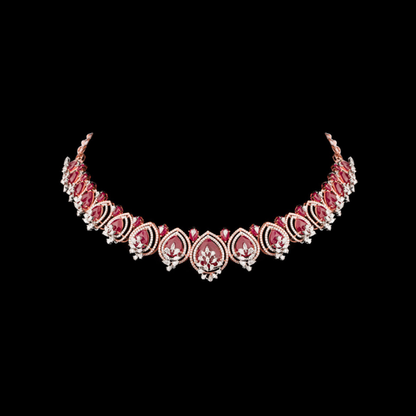 Crimson Royale Diamond Necklace Set