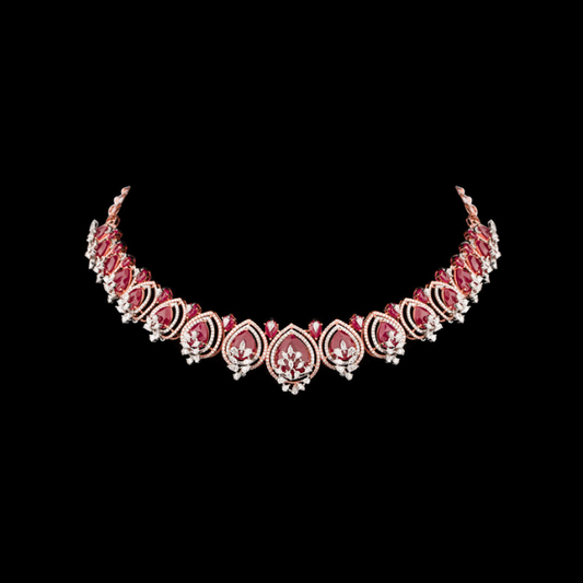 Crimson Royale Diamond Necklace Set