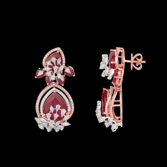 crimson royale diamond necklace set