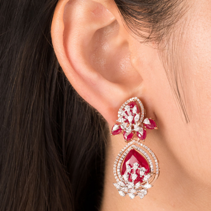 Crimson Royale Diamond Necklace Set