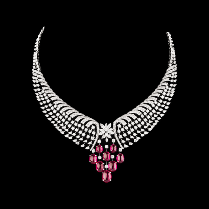 crimson net luxe diamond necklace set