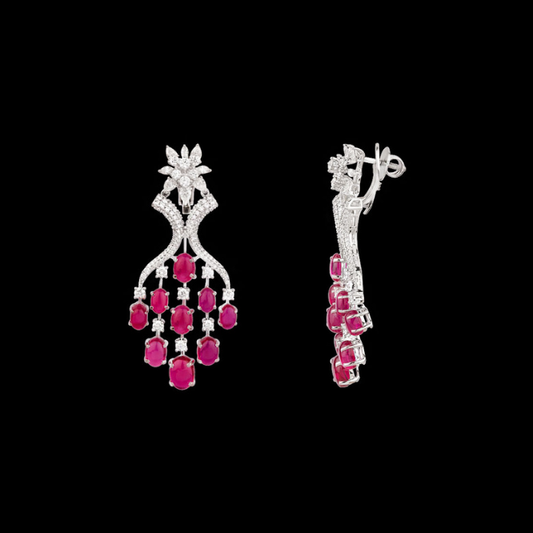 Crimson Net Luxe Diamond Necklace Set