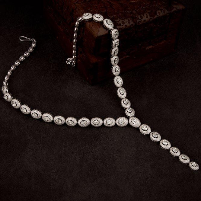 eterna drop diamond necklace set