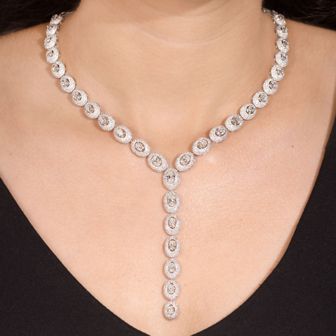eterna drop diamond necklace set