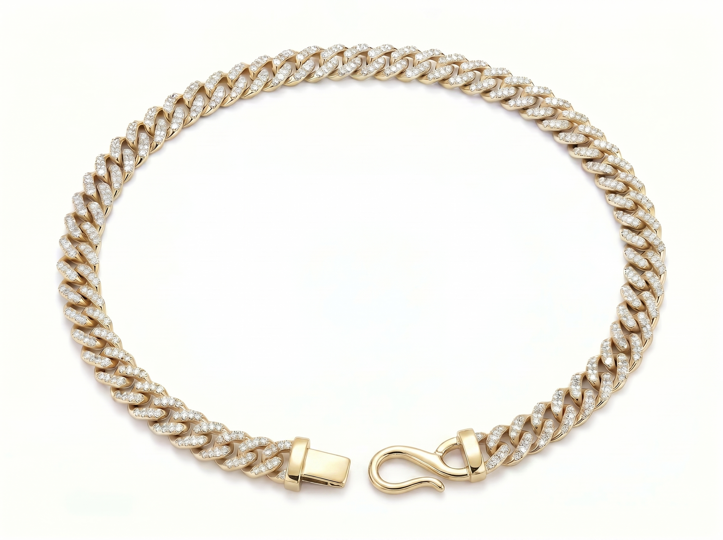 diamond cuban link chain for men | fully pavé diamond chunky link design