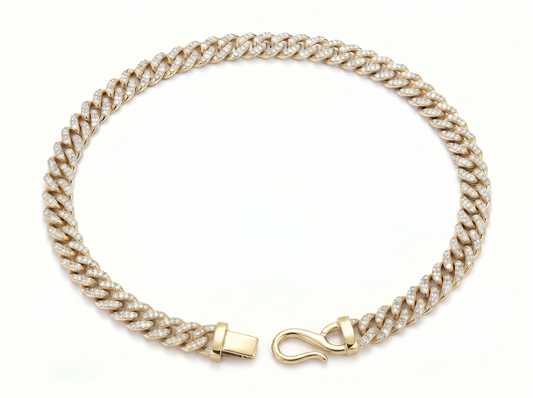 Diamond Cuban Link Chain for Men | Fully Pavé Diamond Chunky Link Design