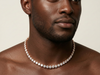 Round Diamond Tennis Chain Necklace | Bold Solitaire Design with Round Brilliant Diamonds