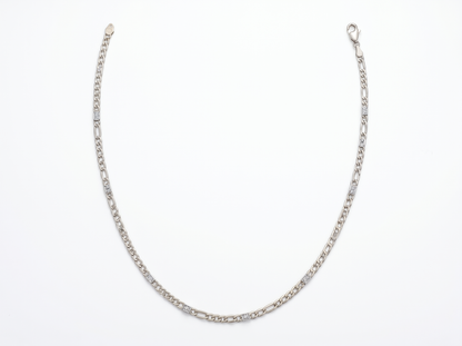 Figaro Link Round Brilliant Diamond Necklace | Refined Menswear Classic