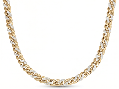 Diamond Cuban Link Men's Chain | Bold Interlocking Statement Necklace