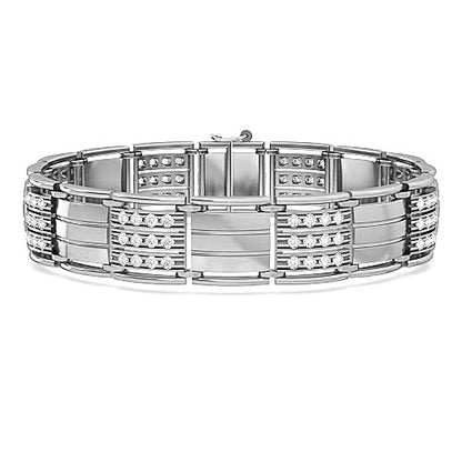 Men’s Diamond Bracelet | Round Cut Brilliant Diamond Luxury Bracelet