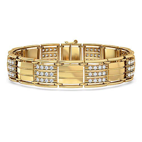 men’s diamond bracelet | round cut brilliant diamond luxury bracelet