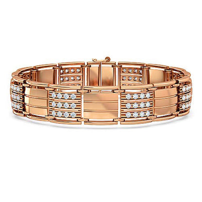 Men’s Diamond Bracelet | Round Cut Brilliant Diamond Luxury Bracelet