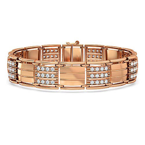 Men’s Diamond Bracelet | Round Cut Brilliant Diamond Luxury Bracelet