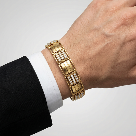 Men’s Diamond Bracelet | Round Cut Brilliant Diamond Luxury Bracelet