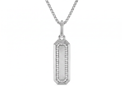 Octagonal Round Brilliant Diamond Pendant | Contemporary Mens Statement Necklace
