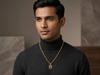 Geometric Princess Cut Diamond Pendant | Modern Menswear Statement